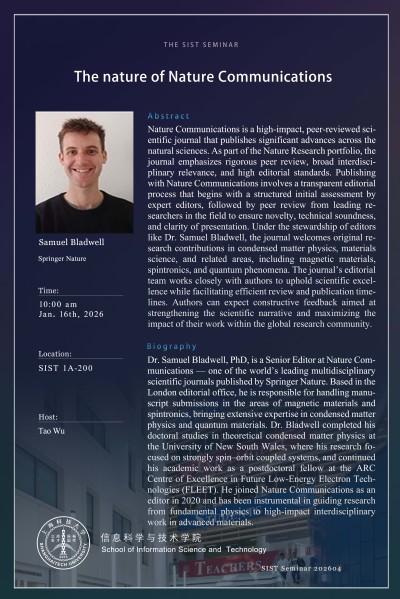 【SIST】The nature of Nature Communications