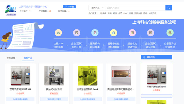 上科大材料器件中心入驻市科技创新券平台 为集成电路产业注入“微纳制造”动能