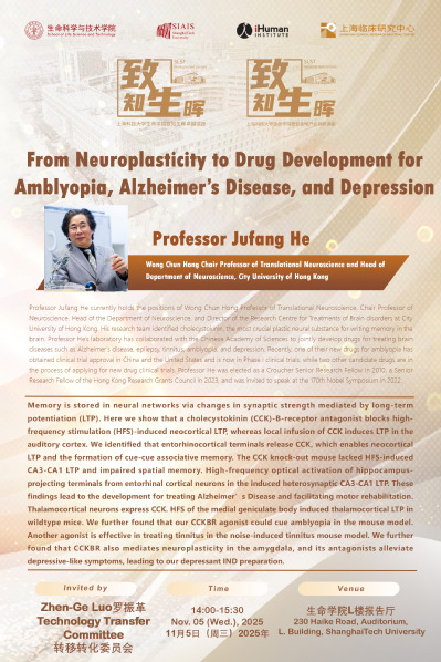 From Neuroplasticity to Drug Development for Amblyopia, Alzheimer’s Disease, and Depression