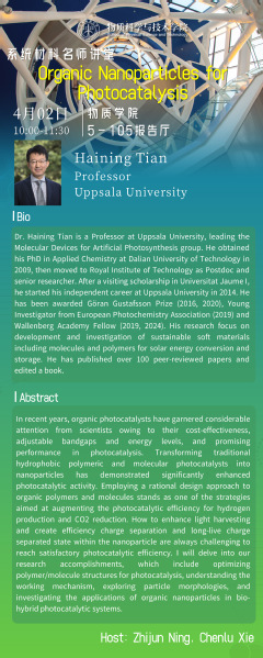 Organic Nanoparticles for Photocatalysis