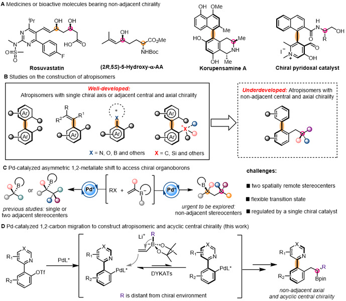 物质学院高得伟课题组实现了不对称迁移增碳反应构筑含非相邻轴向和中心手性分子