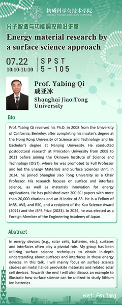 Energy material research by a surface science approach