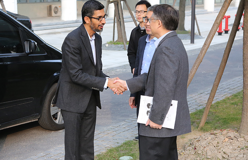 Google CEO Visits ShanghaiTech   