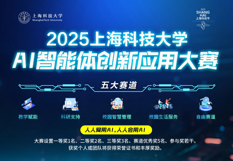  激发校园AI应用创新热情！2025上海科技大学AI智能体创新应用大赛报名开启!