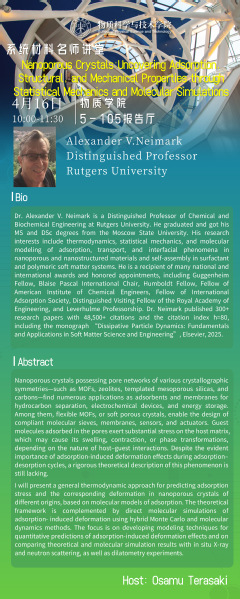 Nanoporous Crystals:Uncovering Adsorption, Structural, and Mechanical Properties through Statistical Mechanics and Molecular Simulations